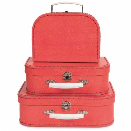 Egmont Toys 3 darabos bőrönd készlet – piros