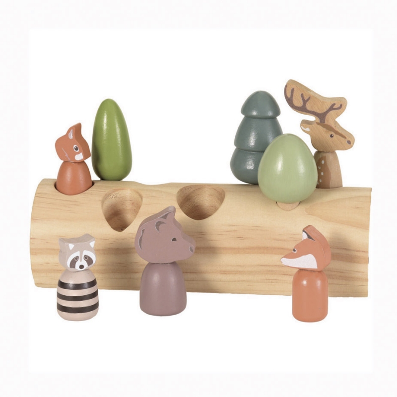 Egmont Toys formaillesztő játék – erdei állatok rönkben